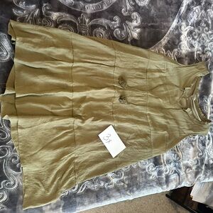 Olive Green Sleeveless Dress